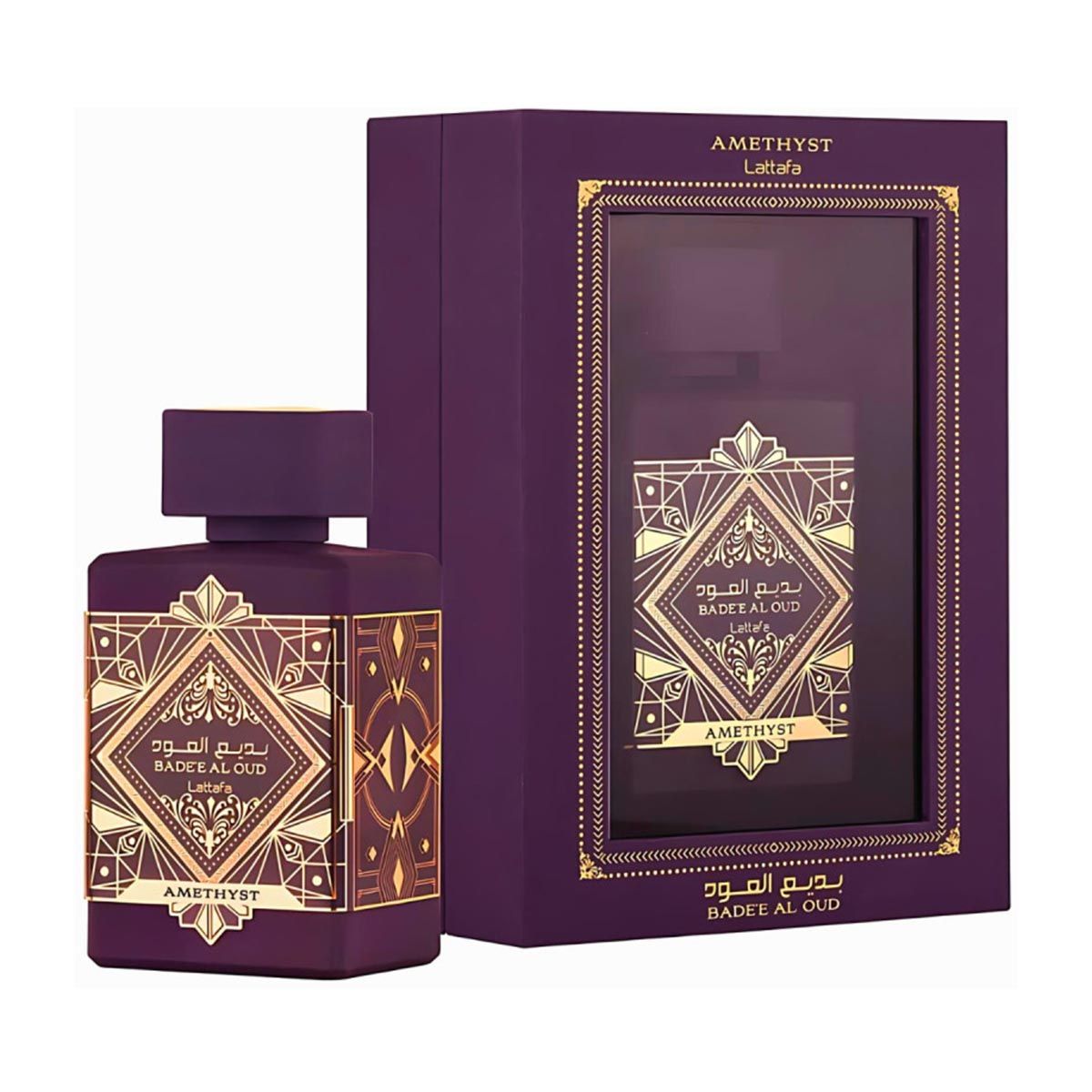 Perfume Badee Al Oud Amethyst Lattafa - Fragancias del Desierto - www.fraganciasdeldesierto.com